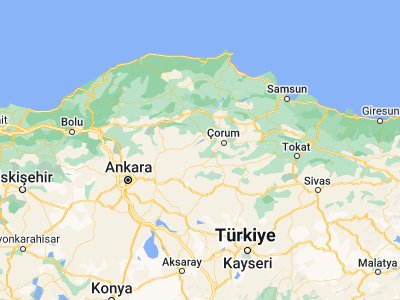 Map showing location of Uğurludağ (40.44632, 34.45259)