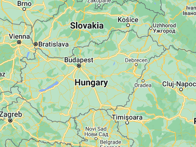 Map showing location of Újszilvás (47.27477, 19.92477)