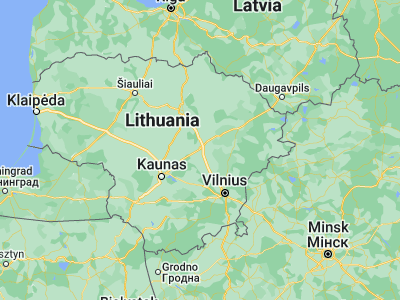Map showing location of Ukmergė (55.25, 24.75)