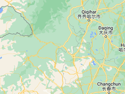 Map showing location of Ulanhot (46.08333, 122.08333)