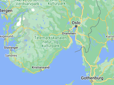 Map showing location of Ulefoss (59.28382, 9.26459)