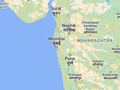 Map showing location of Ulhāsnagar (19.21667, 73.15)