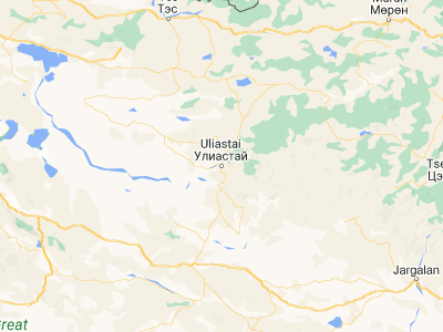 Map showing location of Uliastay (47.74167, 96.84444)