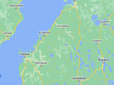 Map showing location of Ullava (63.6, 24.08333)