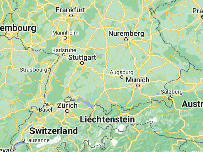 Map showing location of Ulm (48.39841, 9.99155)