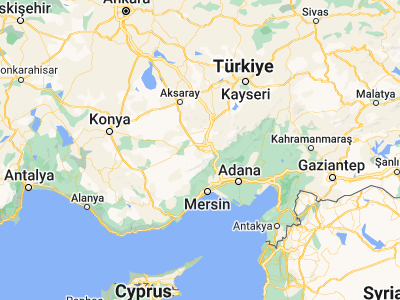 Map showing location of Ulukışla (37.54776, 34.48528)