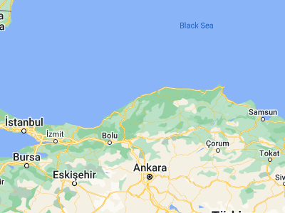 Map showing location of Ulus (41.58417, 32.64139)