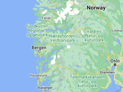 Map showing location of Ulvik (60.57117, 6.91701)