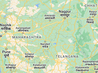 Map showing location of Umarkhed (19.6, 77.7)