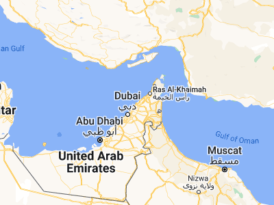 Map showing location of Umm al Qaywayn (25.56473, 55.55517)