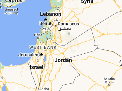 Map showing location of Umm al Qiţţayn (32.31563, 36.62944)