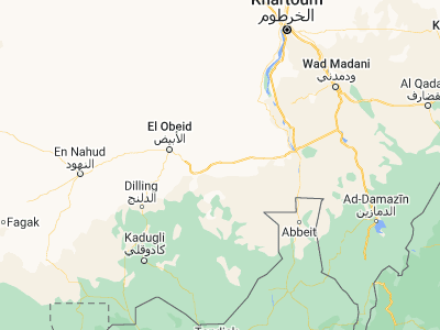 Map showing location of Umm Ruwaba (12.9061, 31.2158)
