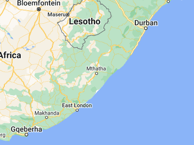 Map showing location of Umtata (-31.58893, 28.78443)