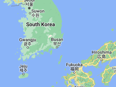 Map showing location of Ungsang (35.40611, 129.16861)