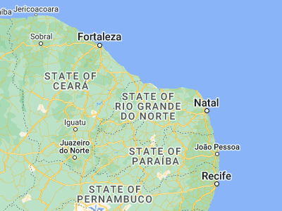 Map showing location of Upanema (-5.64194, -37.25778)