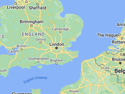 Map showing location of Upminster (51.55594, 0.2556)