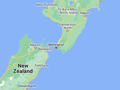 Map showing location of Upper Hutt (-41.13827, 175.0502)