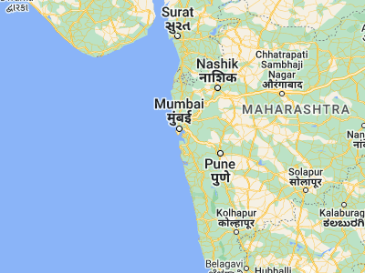 Map showing location of Uran (18.87694, 72.93972)