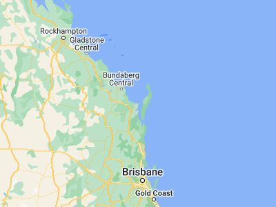 Map showing location of Urangan (-25.3, 152.9)