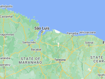 Map showing location of Urbano Santos (-3.20778, -43.40361)