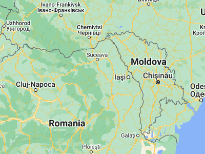 Map showing location of Urecheni (47.16667, 26.51667)