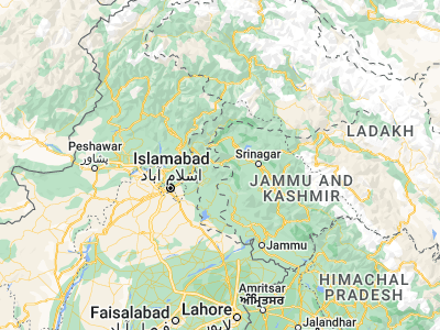 Map showing location of Uri (34.08711, 74.04775)