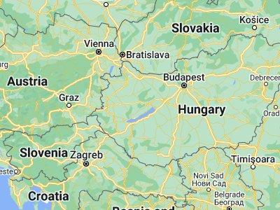Map showing location of Úrkút (47.08505, 17.64393)