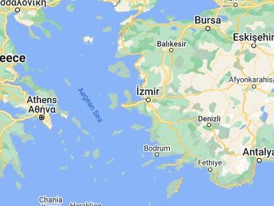 Map showing location of Urla (38.32292, 26.76403)