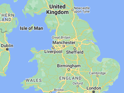 Map showing location of Urmston (53.44852, -2.35419)