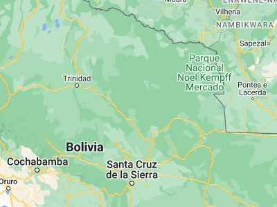 Map showing location of Urubichá (-15.38333, -62.95)