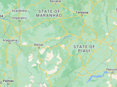 Map showing location of Uruçuí (-7.22944, -44.55611)