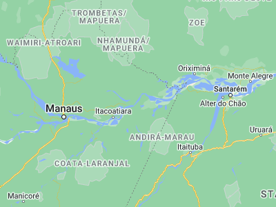 Map showing location of Urucurituba (-2.68333, -57.66667)