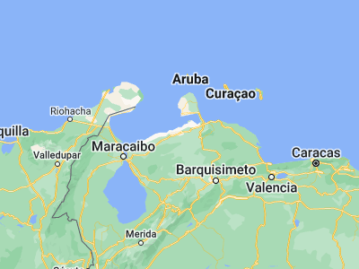 Map showing location of Urumaco (11.19913, -70.25499)