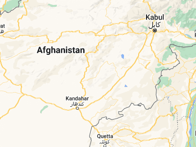 Map showing location of Uruzgān (32.92775, 66.63253)