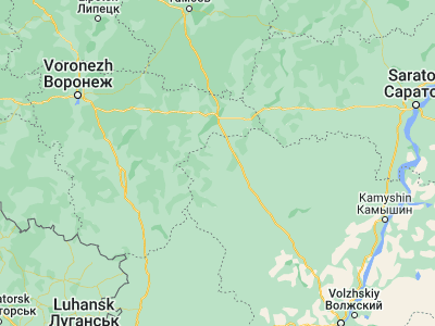 Map showing location of Uryupinsk (50.8047, 42.0138)