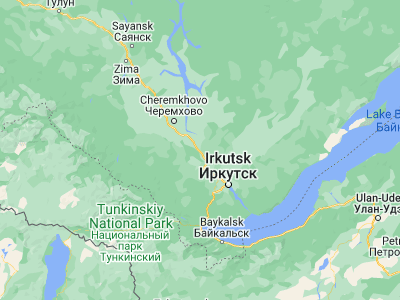 Map showing location of Usol’ye-Sibirskoye (52.75194, 103.64528)