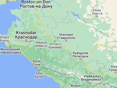 Map showing location of Uspenskoye (44.8311, 41.3927)