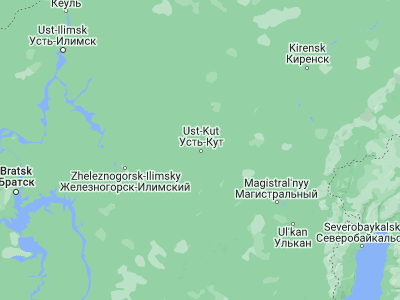 Map showing location of Ust’-Kut (56.7938, 105.7672)