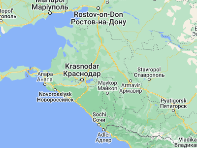 Map showing location of Ust’-Labinsk (45.21436, 39.69033)