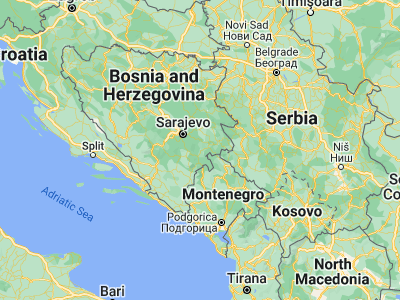 Map showing location of Ustikolina (43.58338, 18.79106)