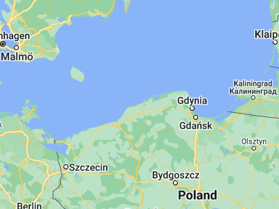 Map showing location of Ustka (54.58048, 16.86194)