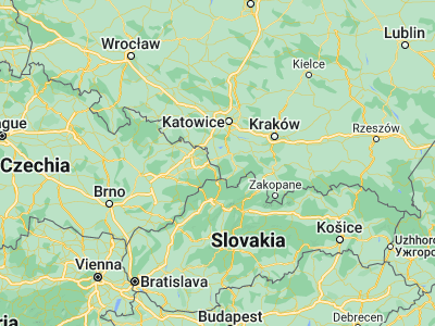 Map showing location of Ustroń (49.72153, 18.80198)