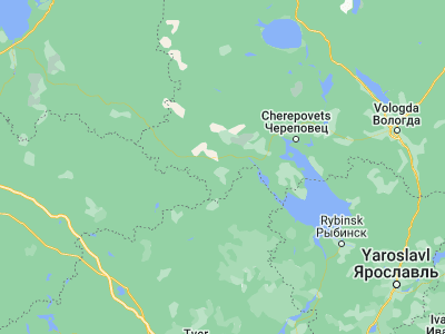 Map showing location of Ustyuzhna (58.8394, 36.4321)