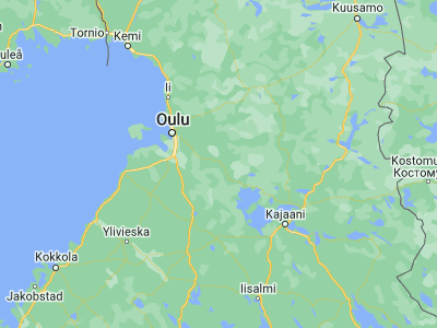 Map showing location of Utajärvi (64.75, 26.38333)