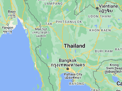Map showing location of Uthai Thani (15.37939, 100.0245)