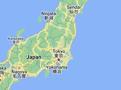 Map showing location of Utsunomiya (36.56583, 139.88361)