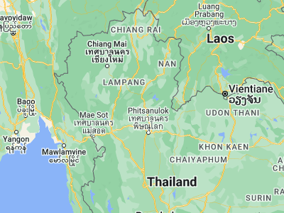 Map showing location of Uttaradit (17.62557, 100.09421)