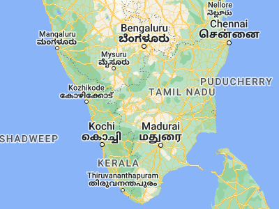 Map showing location of Ūttukkuli (11.16667, 77.43333)