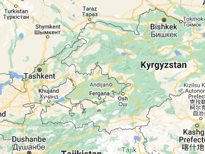 Map showing location of Uychi (41.08073, 71.92331)