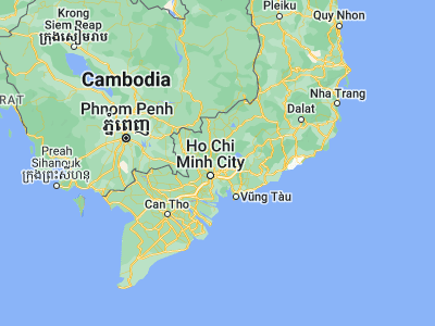 Map showing location of Uyen Hung (11.08416, 106.78834)